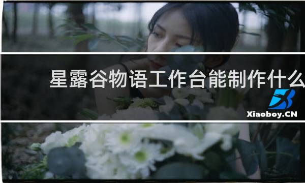 星露谷物语工作台能制作什么