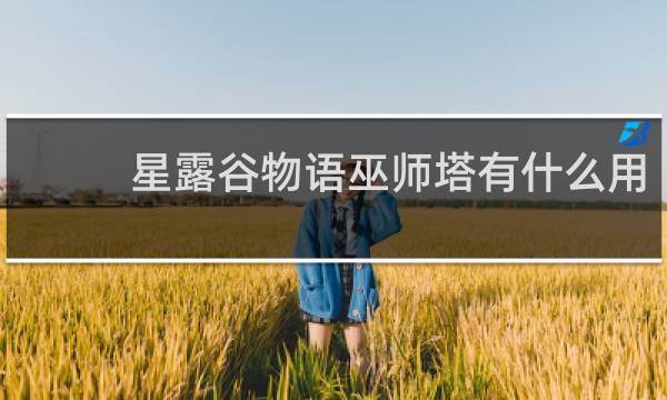 星露谷物语巫师塔有什么用