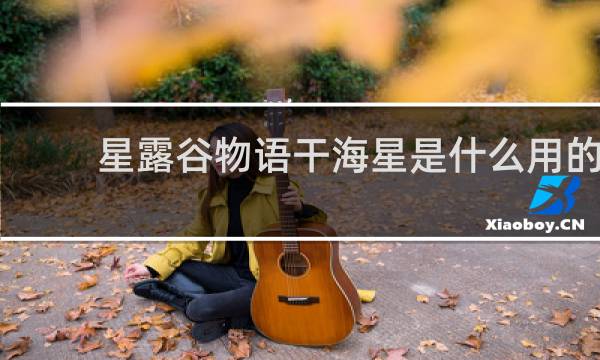 星露谷物语干海星是什么用的