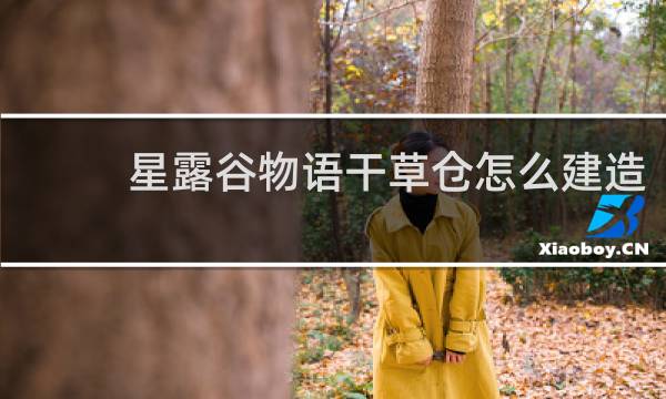 星露谷物语干草仓怎么建造