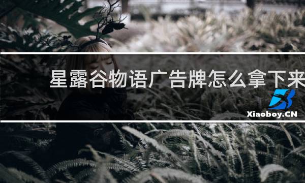 星露谷物语广告牌怎么拿下来