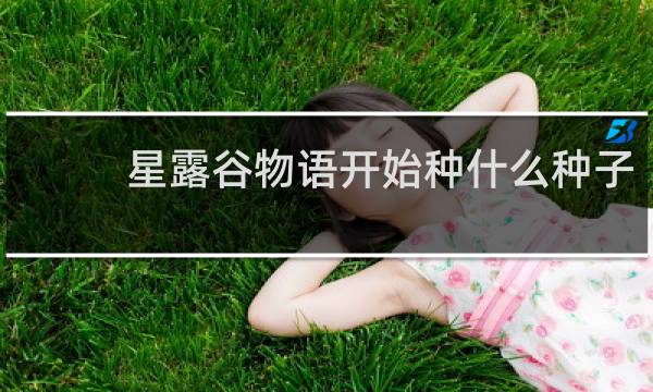 星露谷物语开始种什么种子