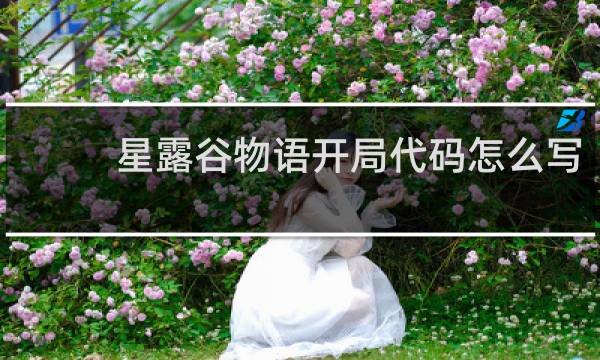 星露谷物语开局代码怎么写