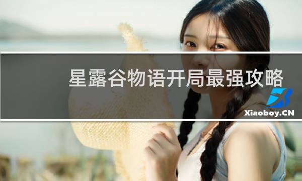 星露谷物语开局最强攻略