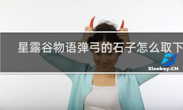 星露谷物语弹弓的石子怎么取下来