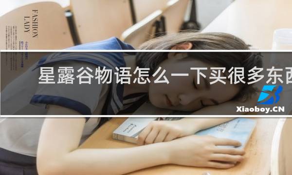 星露谷物语怎么一下买很多东西