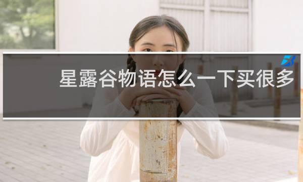 星露谷物语怎么一下买很多