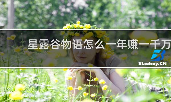 星露谷物语怎么一年赚一千万