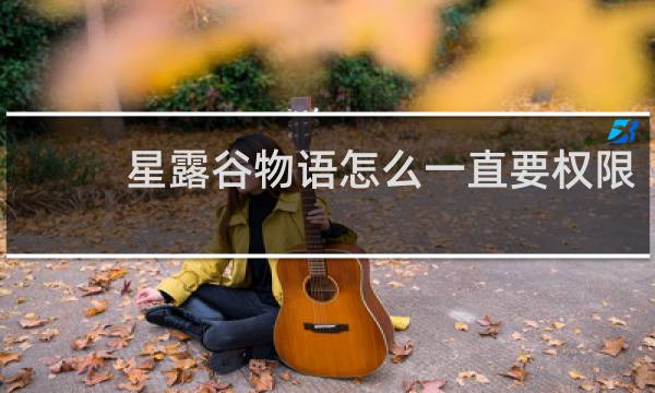 星露谷物语怎么一直要权限