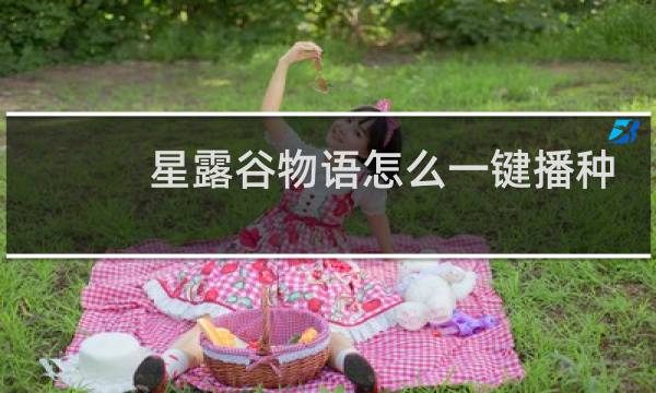 星露谷物语怎么一键播种