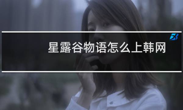 星露谷物语怎么上韩网