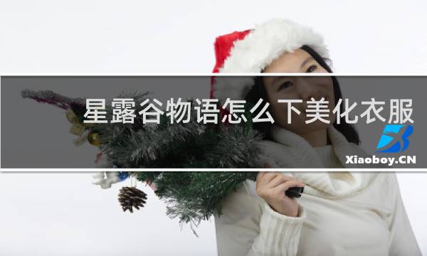 星露谷物语怎么下美化衣服