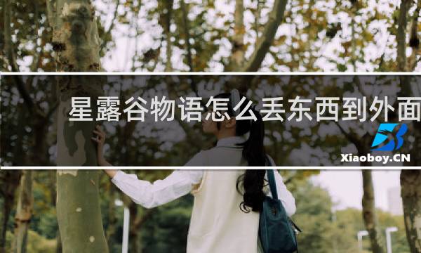 星露谷物语怎么丢东西到外面