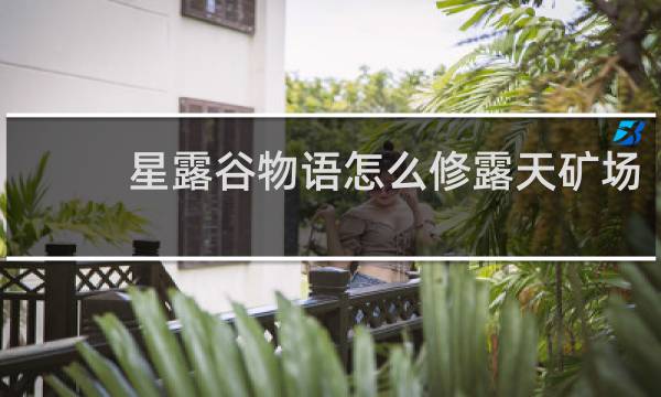 星露谷物语怎么修露天矿场