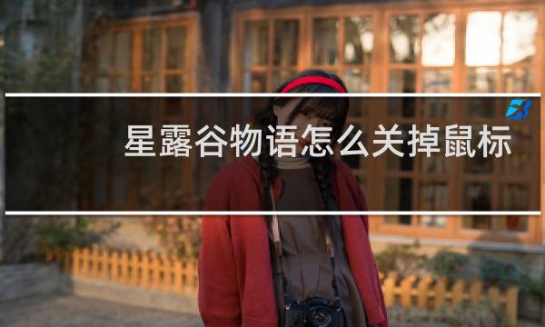 星露谷物语怎么关掉鼠标