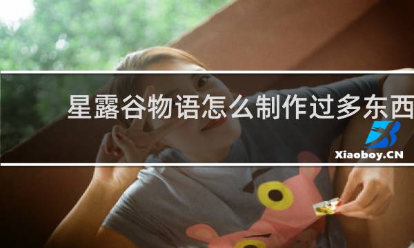星露谷物语怎么制作过多东西