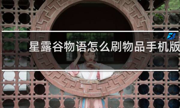 星露谷物语怎么刷物品手机版
