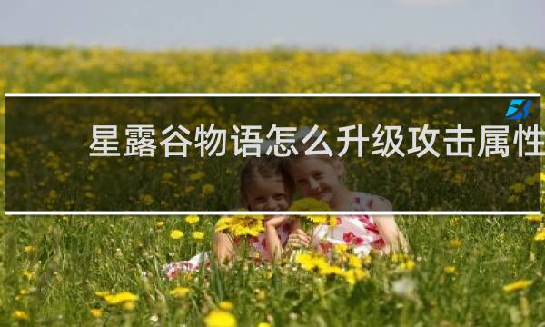 星露谷物语怎么升级攻击属性