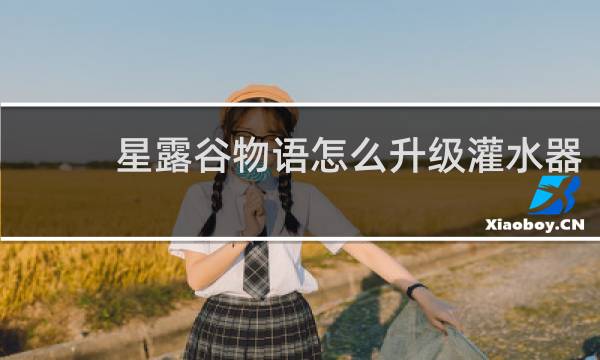 星露谷物语怎么升级灌水器
