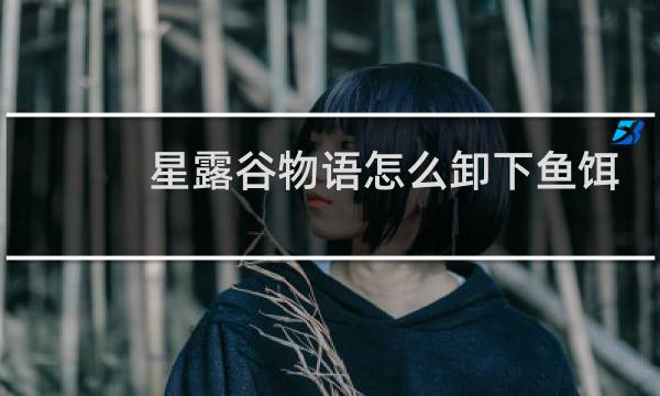 星露谷物语怎么卸下鱼饵