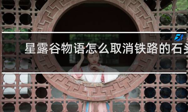 星露谷物语怎么取消铁路的石头