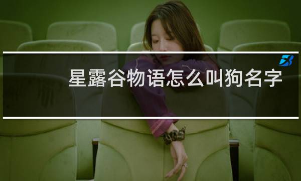 星露谷物语怎么叫狗名字