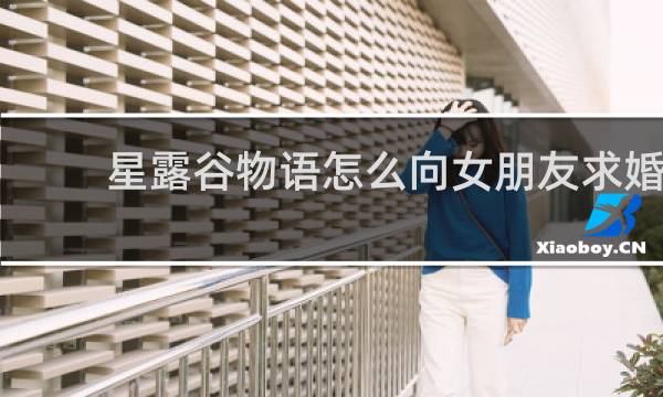 星露谷物语怎么向女朋友求婚