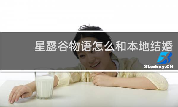 星露谷物语怎么和本地结婚
