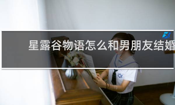 星露谷物语怎么和男朋友结婚