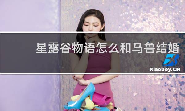 星露谷物语怎么和马鲁结婚