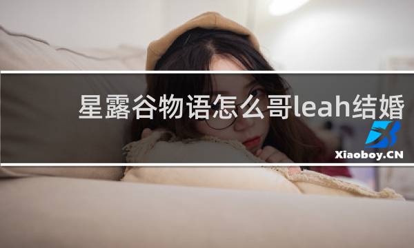 星露谷物语怎么哥leah结婚