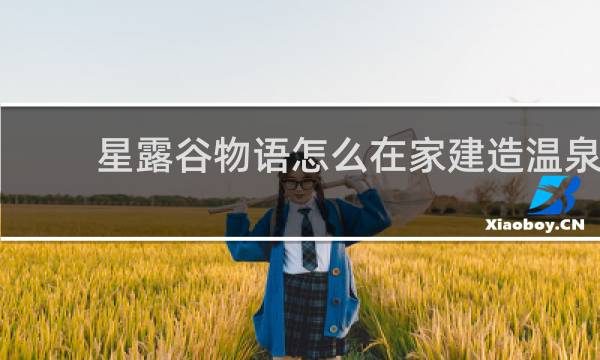 星露谷物语怎么在家建造温泉
