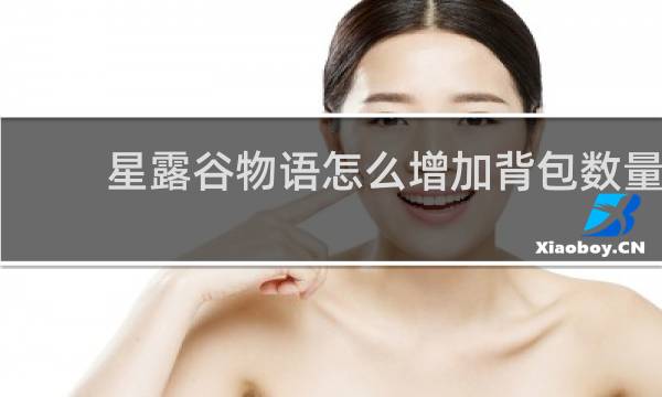 星露谷物语怎么增加背包数量