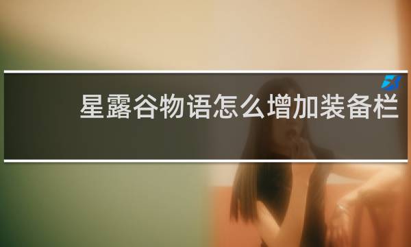 星露谷物语怎么增加装备栏