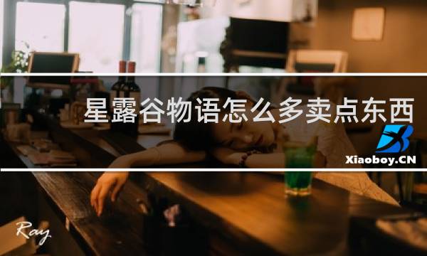 星露谷物语怎么多卖点东西