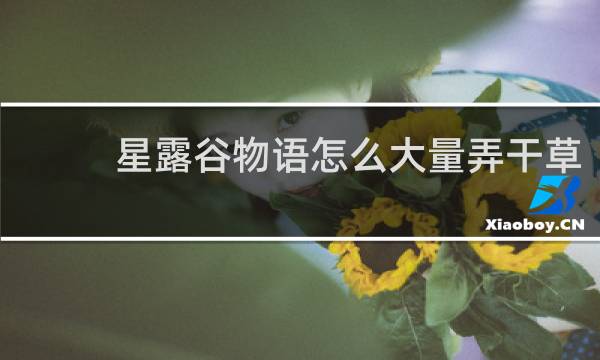 星露谷物语怎么大量弄干草