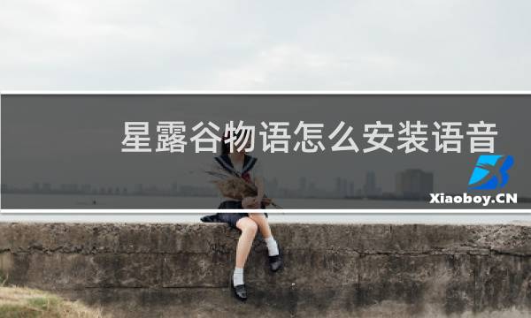 星露谷物语怎么安装语音