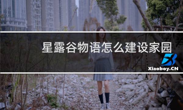 星露谷物语怎么建设家园