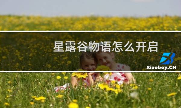 星露谷物语怎么开启