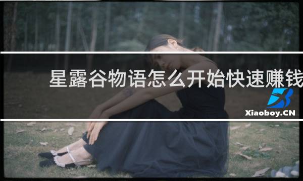 星露谷物语怎么开始快速赚钱