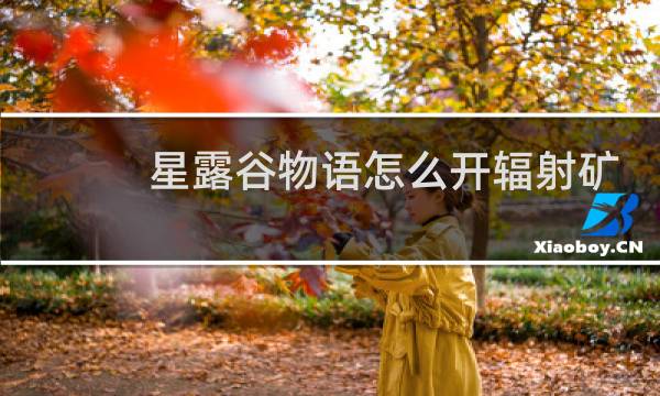 星露谷物语怎么开辐射矿