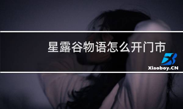 星露谷物语怎么开门市