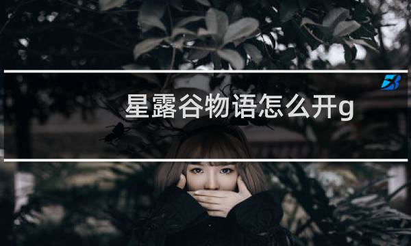 星露谷物语怎么开g