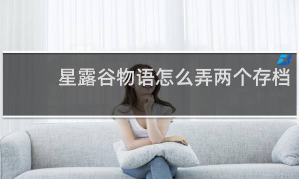 星露谷物语怎么弄两个存档