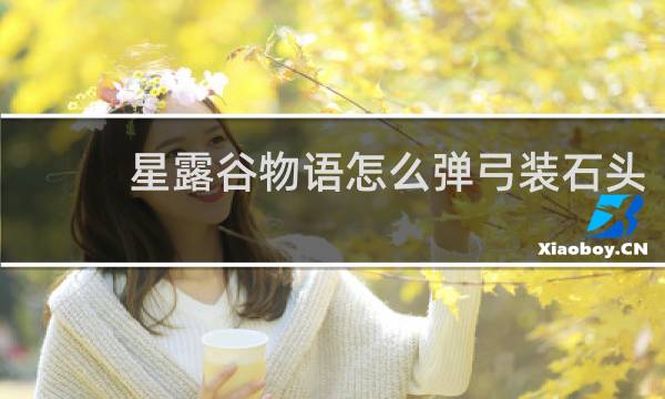 星露谷物语怎么弹弓装石头