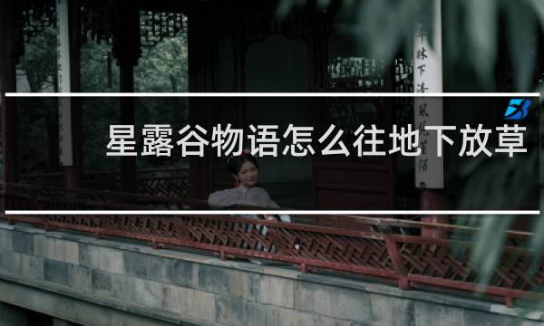 星露谷物语怎么往地下放草