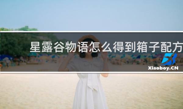 星露谷物语怎么得到箱子配方