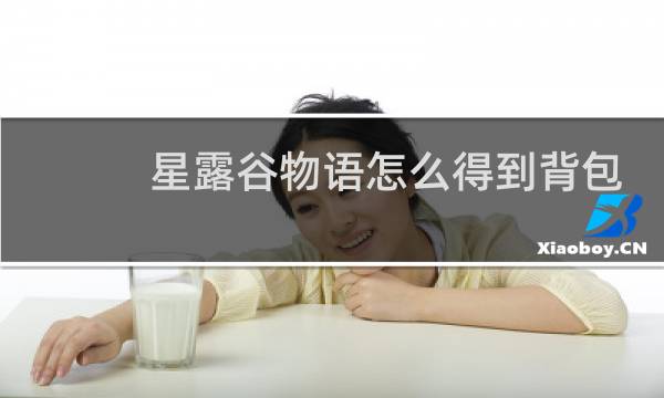 星露谷物语怎么得到背包