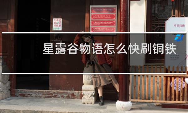 星露谷物语怎么快刷铜铁
