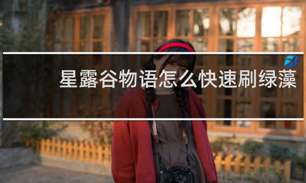 星露谷物语怎么快速刷绿藻